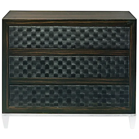 Bachelor's Chest with Woven Leather Front Drawers